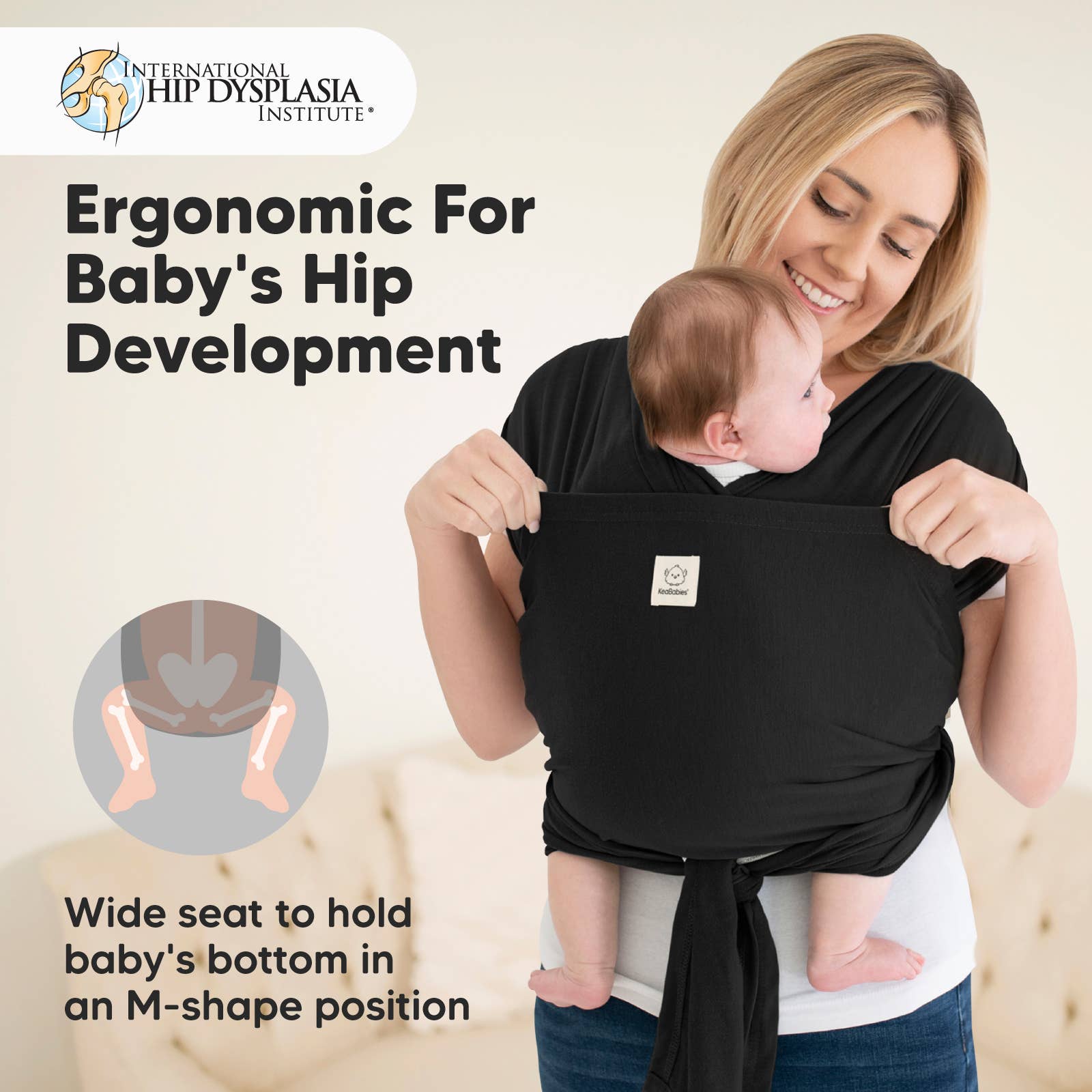 D-Lite Wrap Carrier: Trendy Black