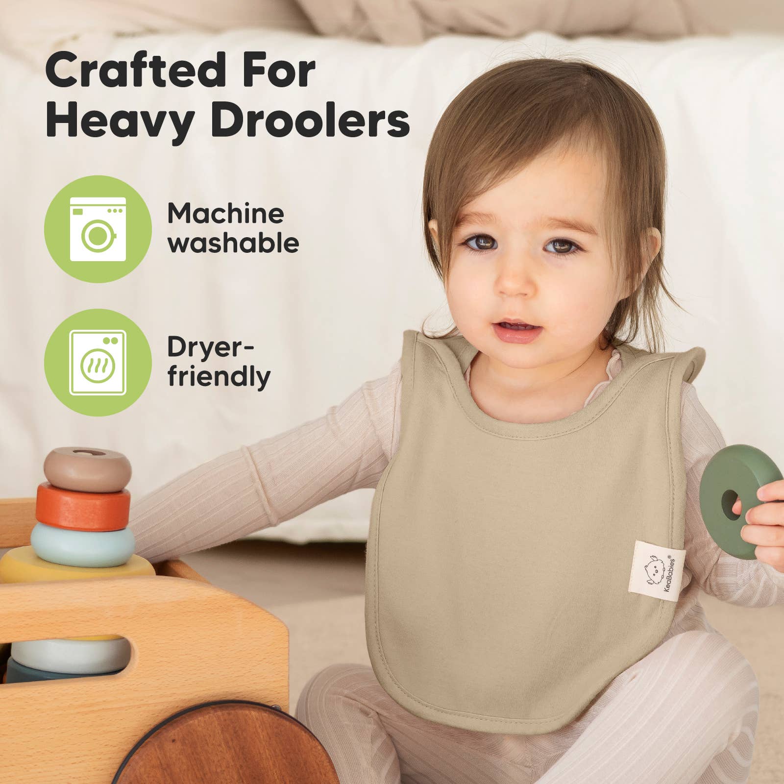 8-Pack Hallo Drool Bibs: Brick