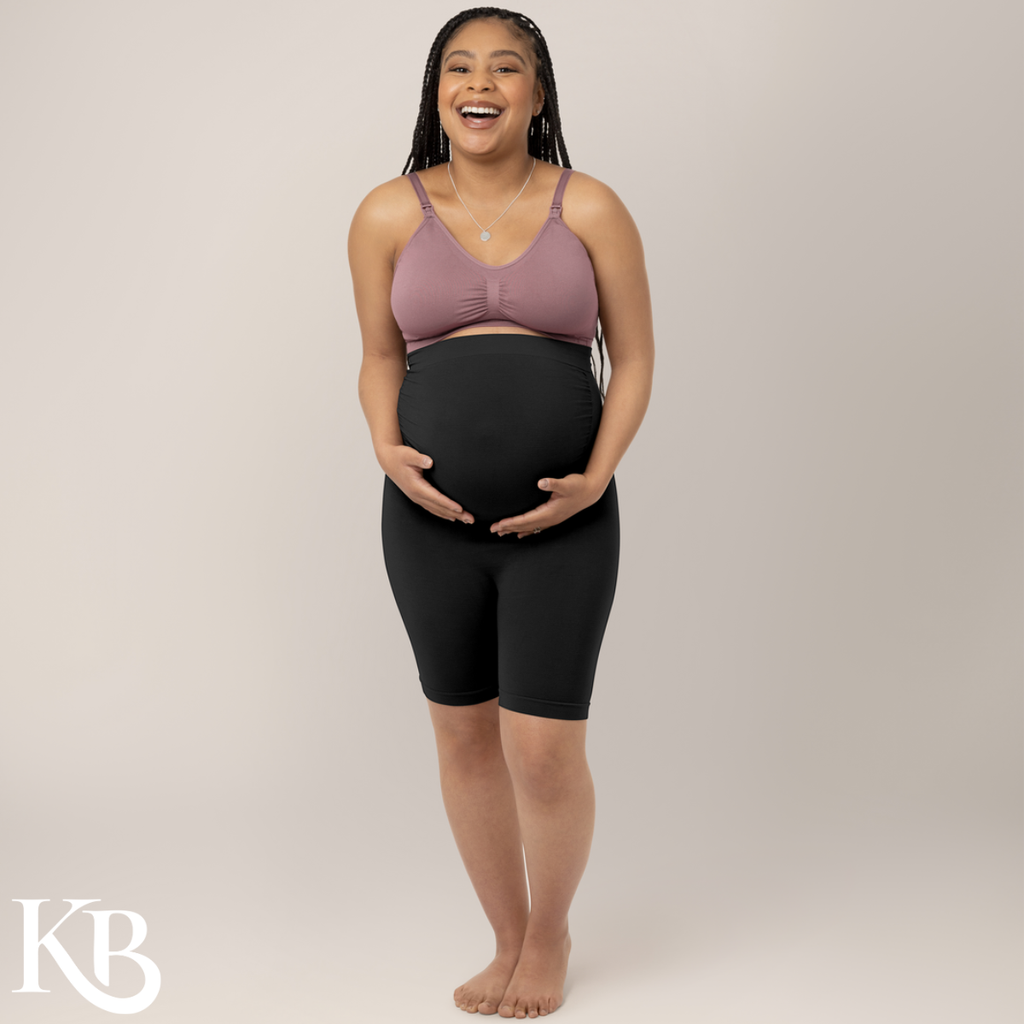 Seamless Bamboo Maternity No Rub Short Underwear: Black