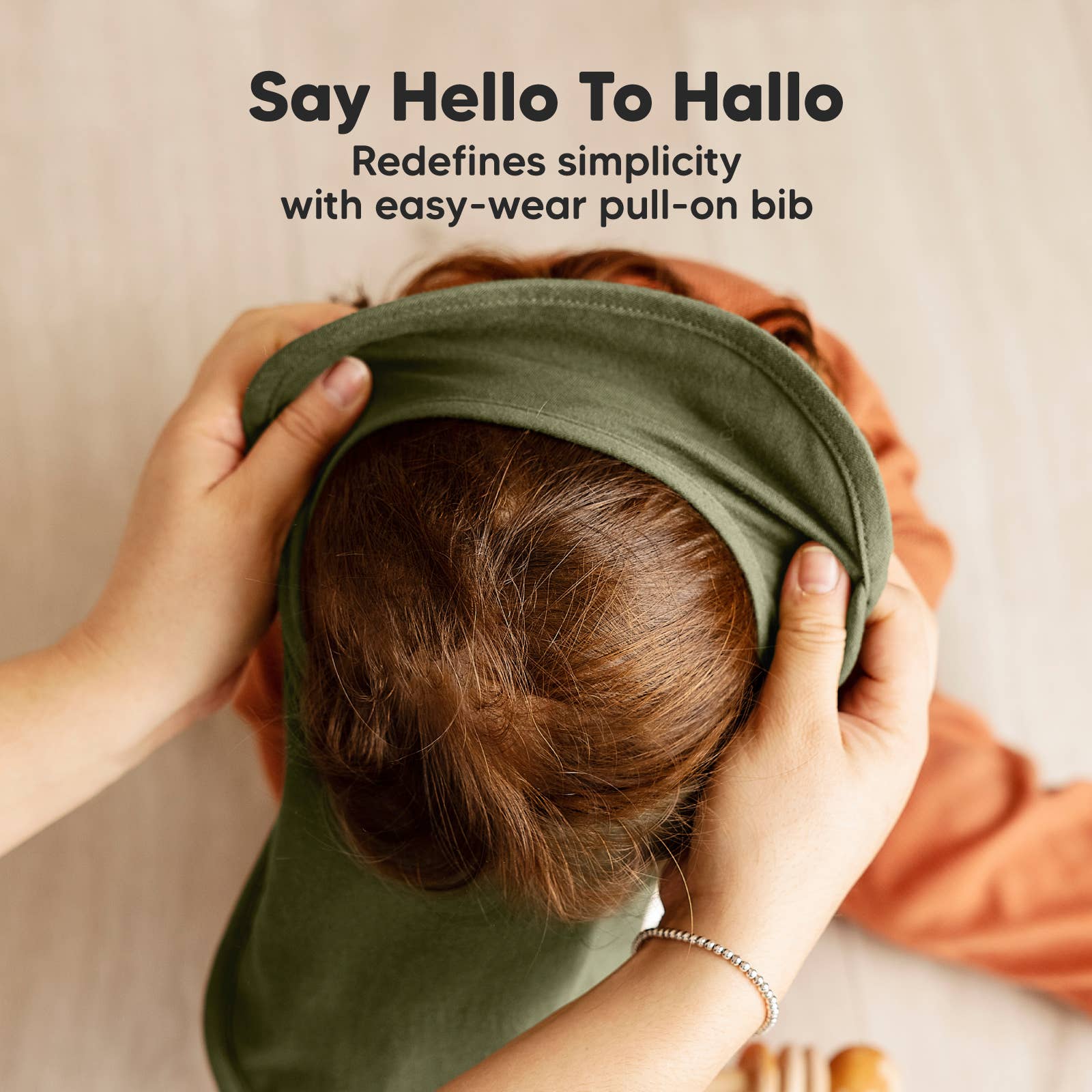 8-Pack Hallo Drool Bibs: Brick