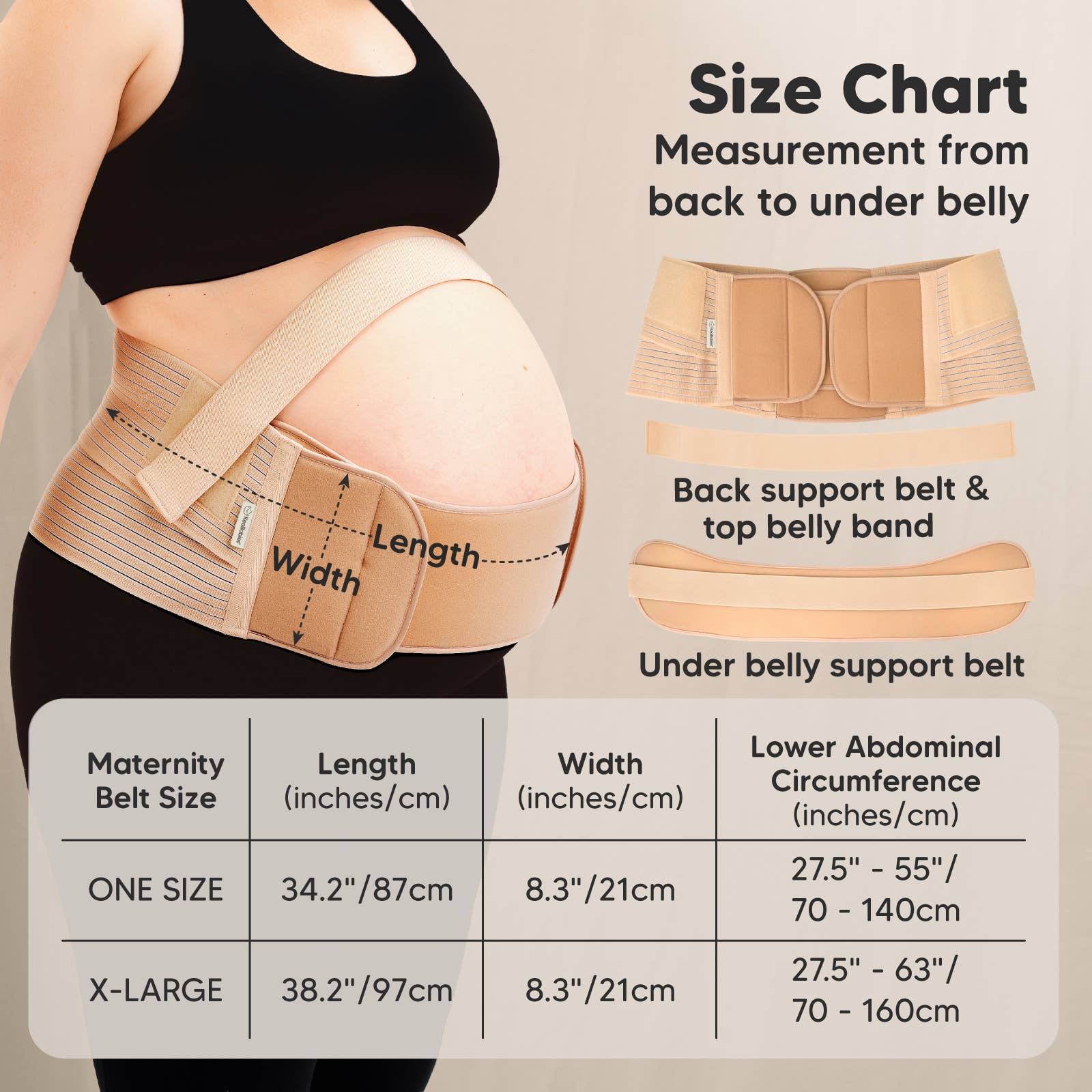Nurture 2-in-1 Maternity Band (Classic Ivory, XL)