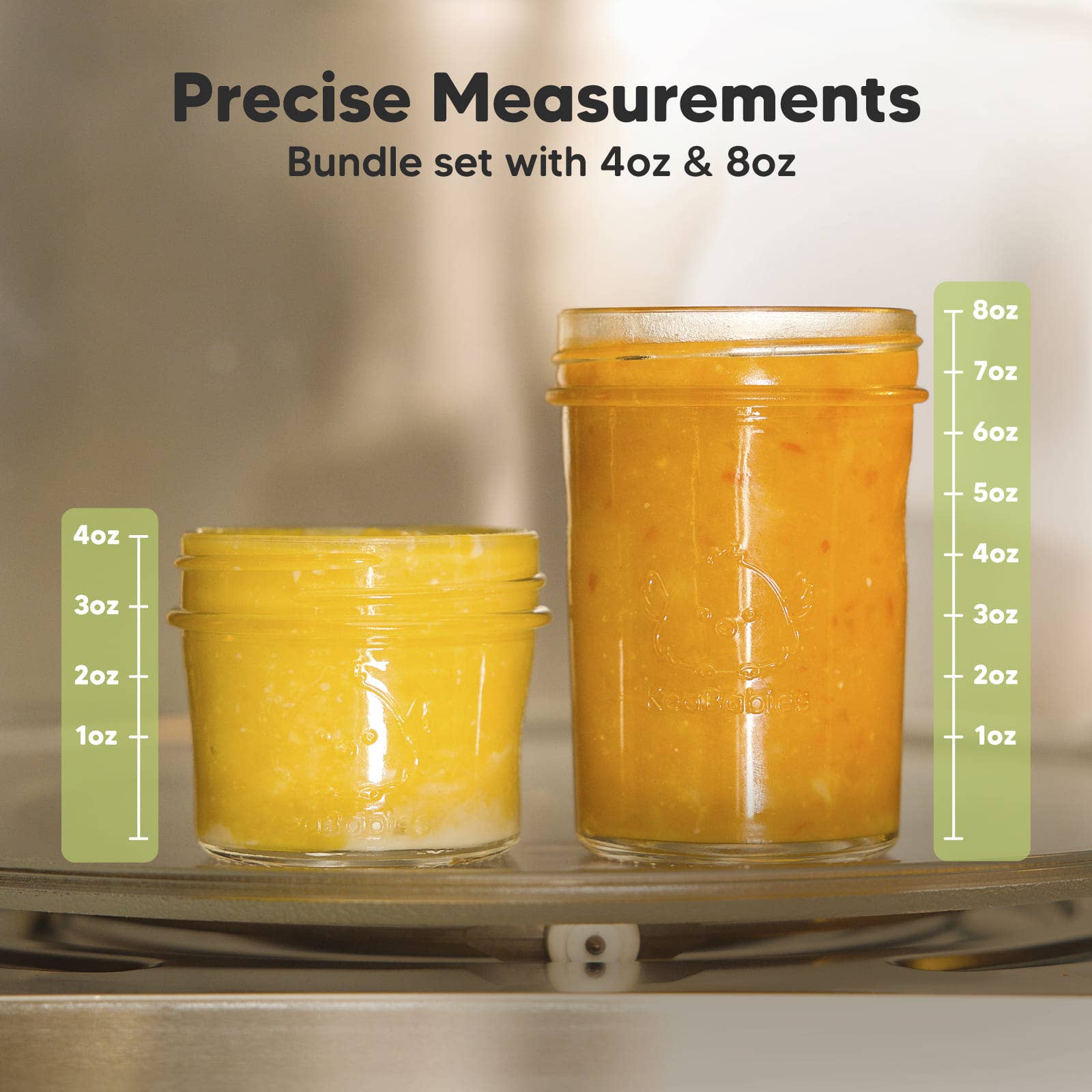 8pk Prep Baby Food Storage Containers, Leak-Proof Food Jars: Musk Dusk