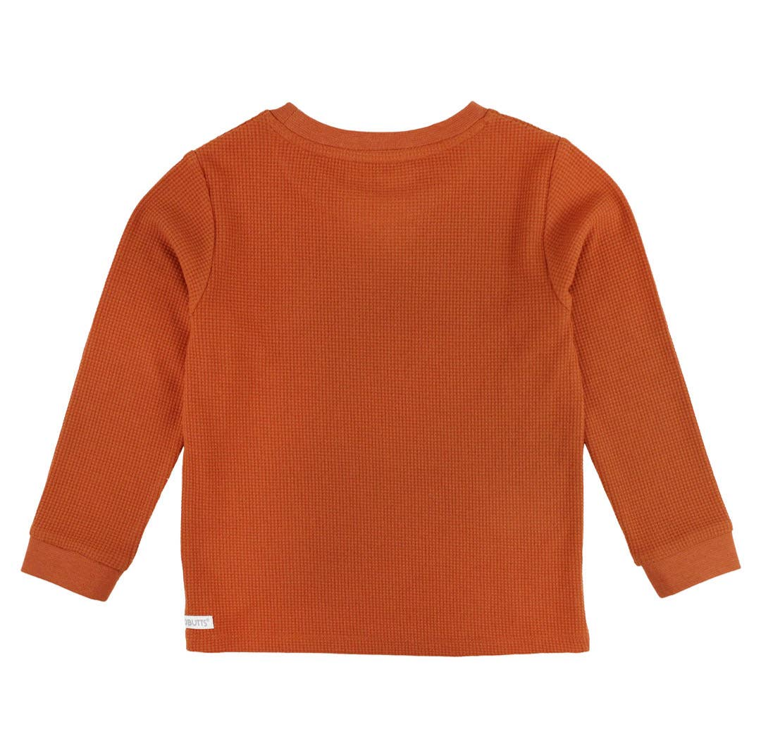 Boys, waffle knit fabric, winter long sleeve, child, knit, orange 