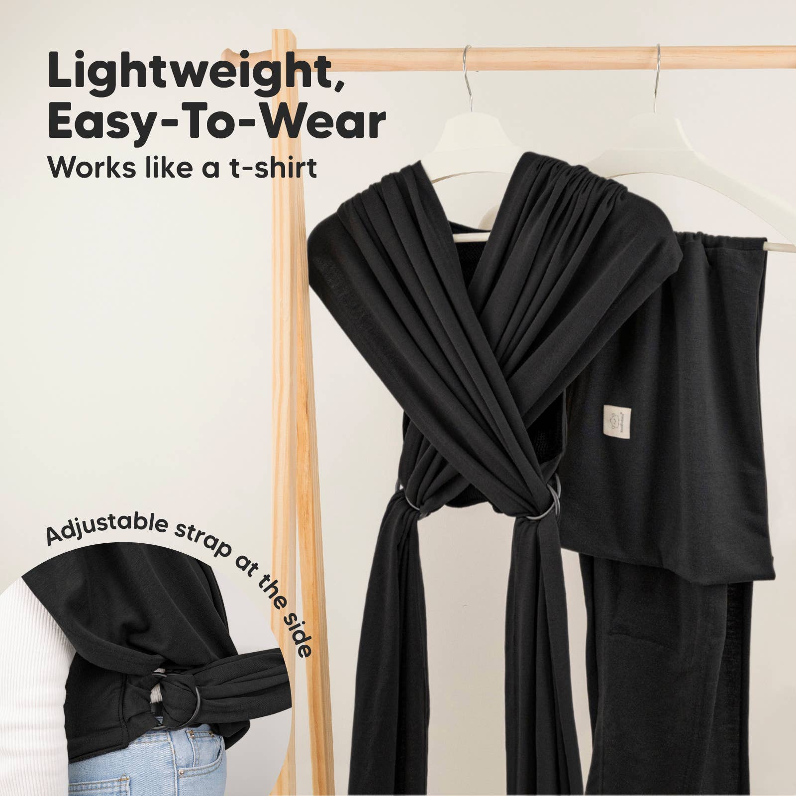 D-Lite Wrap Carrier: Trendy Black