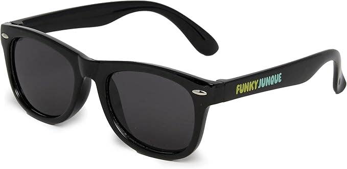 Kids Flexible Wire Sunglasses - Black/Smoke Mirror Lenses: Toddler (2-7 years)