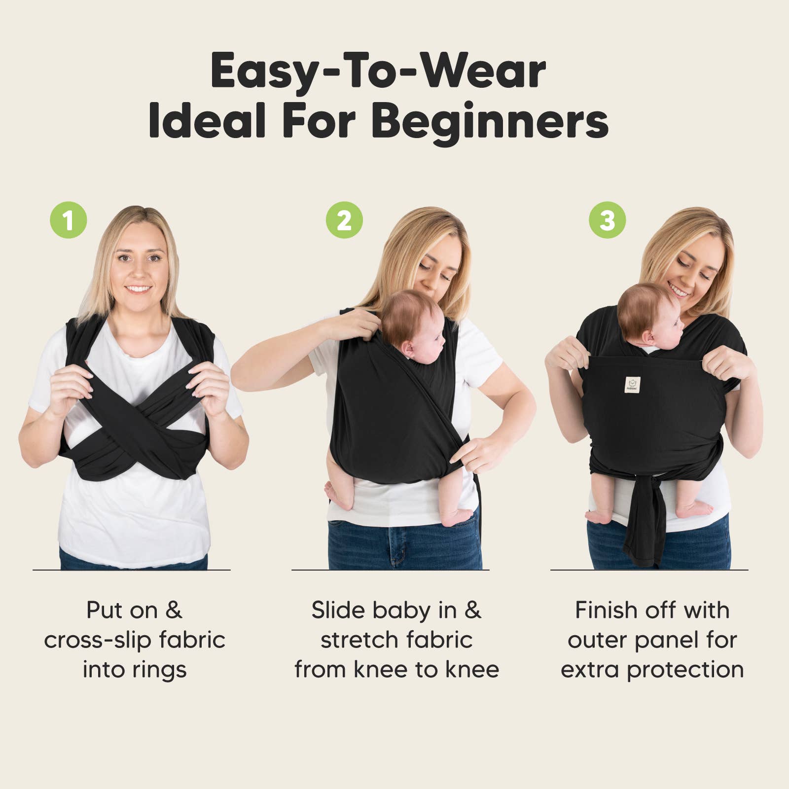 D-Lite Wrap Carrier: Trendy Black
