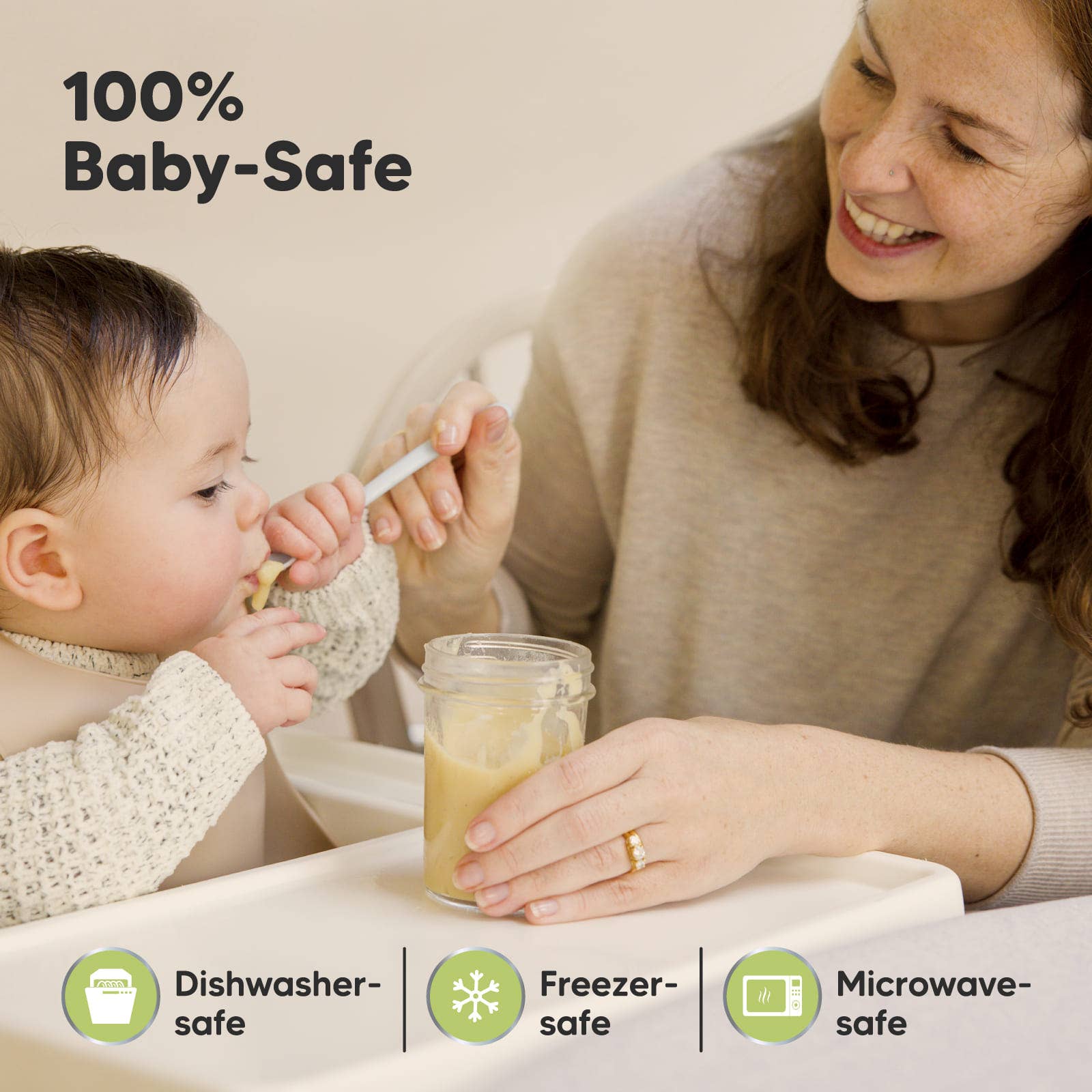 8pk Prep Baby Food Storage Containers, Leak-Proof Food Jars: Musk Dusk