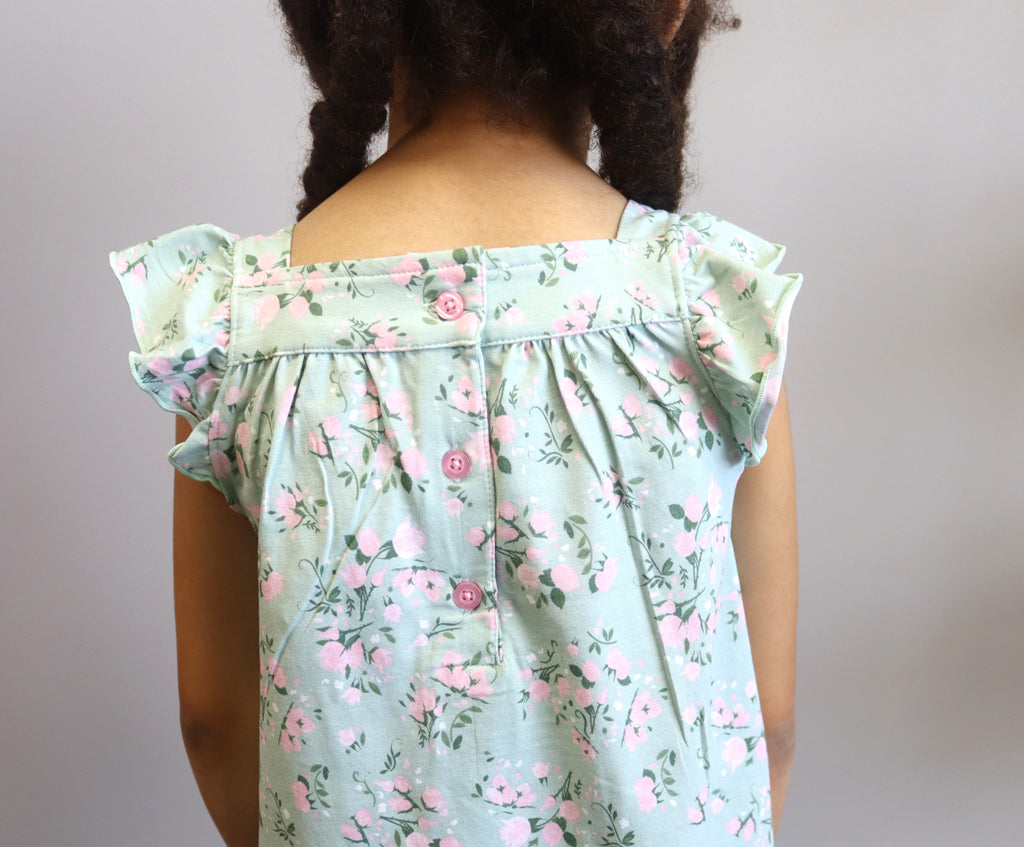 Girls Tea Rose Flutter Shirt