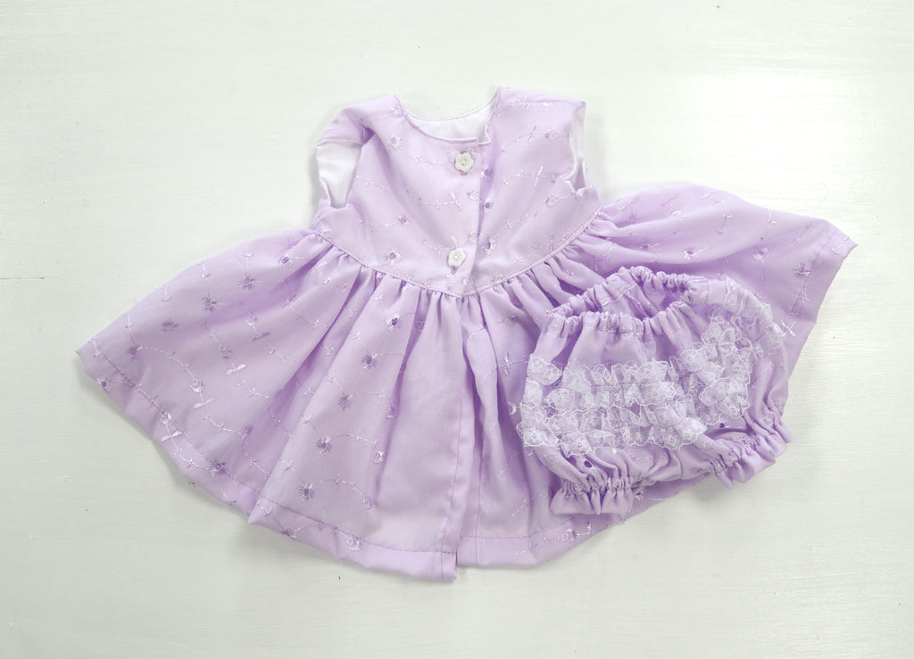 Girl Purple Eyelet Summer Dress-Baby